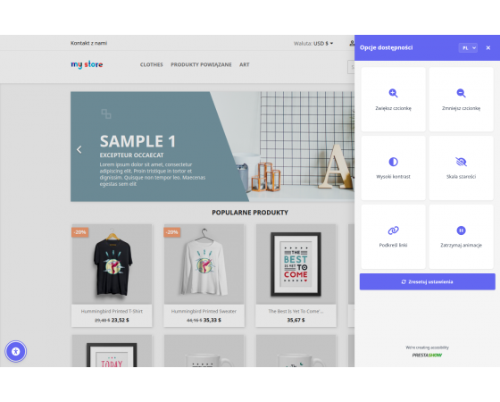 PrestaShow Accessibility PRO – WCAG 2.1 AA dla PrestaShop