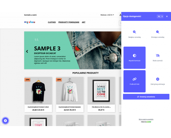 PrestaShow Accessibility PRO – WCAG 2.1 AA dla PrestaShop