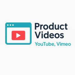 Videos in the product gallery - YouTube, Vimeo