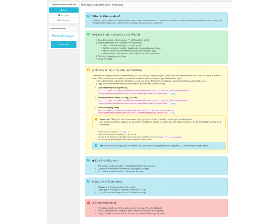 Automatic customer group change for PrestaShop