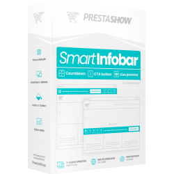 PrestaShop Infobar - countdown, cta, shedule PrestaShop Infobar - countdown, cta, shedule