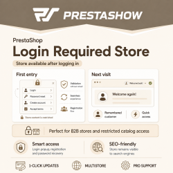 Sklep PrestaShop dostępny po zalogowaniu