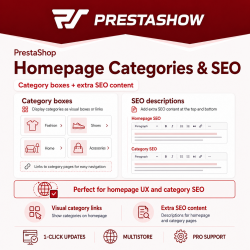 Kategorie na stronie głównej i dodatkowe opisy SEO PrestaShop
