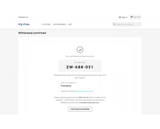 Dyrektywa EU - zwrot 1-kliknięcie w PrestaShop Dyrektywa EU - zwrot 1-kliknięcie w PrestaShop