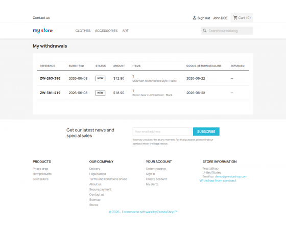 Dyrektywa EU - zwrot 1-kliknięcie w PrestaShop Dyrektywa EU - zwrot 1-kliknięcie w PrestaShop