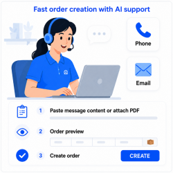Generatore di ordini AI: crea ordini da file PDF o dal contenuto di un’e-mail