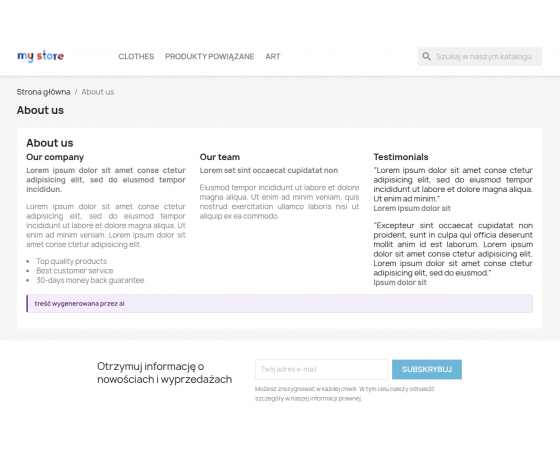 PrestaShop AI Act - czytelne oznaczenie treści AI w sklepie PrestaShop AI Act - czytelne oznaczenie treści AI w sklepie