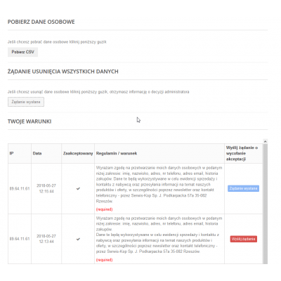 Menadżer zgód i regulaminów PrestaShop RODO GDPR Menadżer zgód i regulaminów PrestaShop RODO GDPR