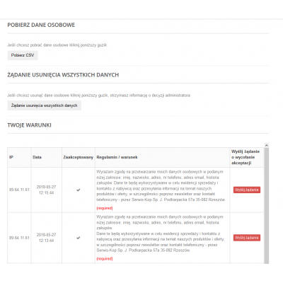 PrestaShop Terms conditions manager GDRP PrestaShop Terms conditions manager GDRP