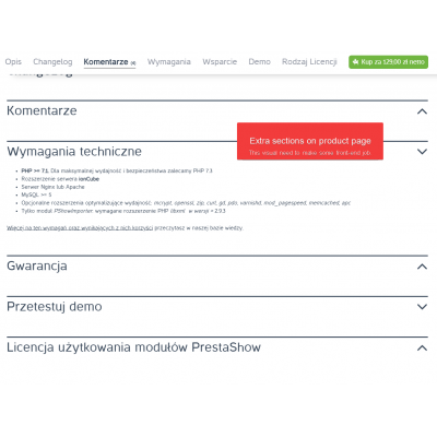Magic tabs and sections for product page Magic tabs and sections for product page