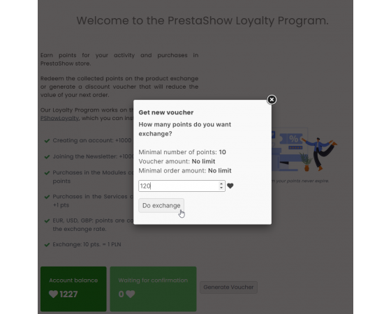PrestaShop Treueprogramm Belohnungen und Kaufpunkte