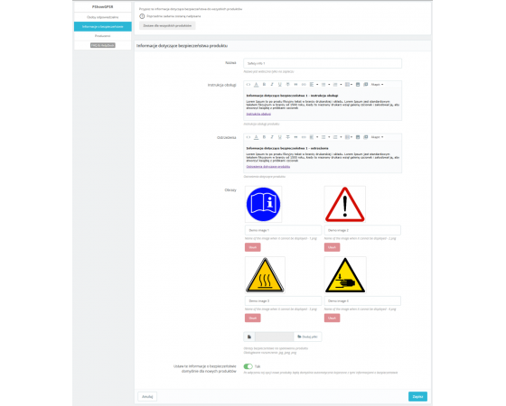 PrestaShop GPSR - bezpieczeństwo produktów w sklepie internetowym