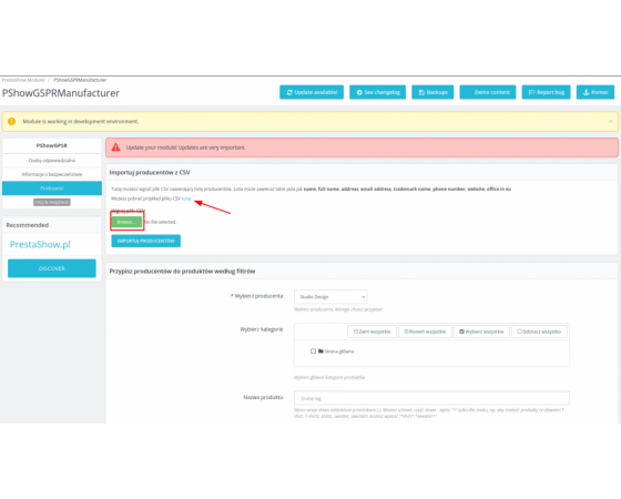 PrestaShop GPSR - bezpieczeństwo produktów w sklepie internetowym