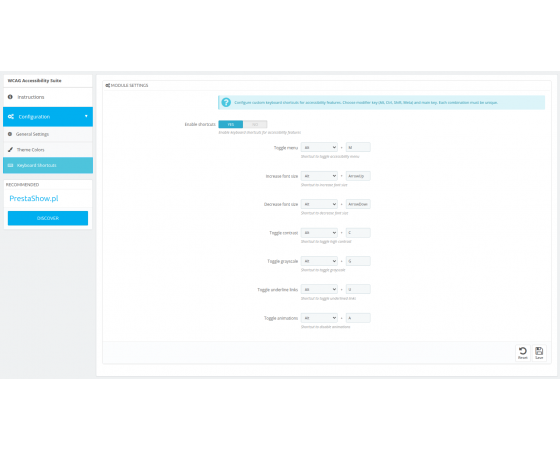 PrestaShow Accessibility PRO – WCAG 2.1 AA dla PrestaShop
