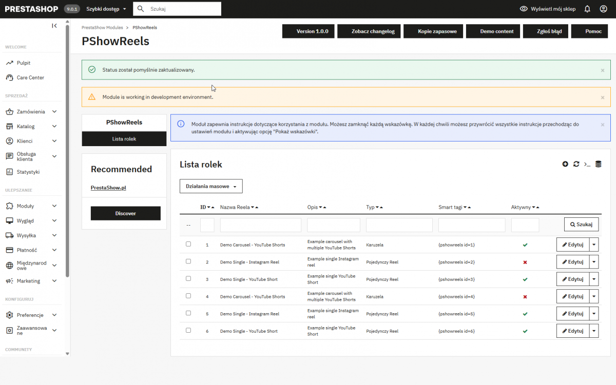 prestashop - add reels to product